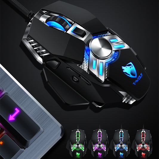 Mouse Gamer T-WOLF - LED - alá,mbrico