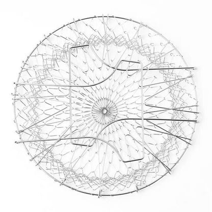 Cesto colador plegable para freír y enjuagar al vapor